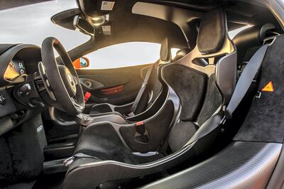 The cabin is fitted with a six-point race harness, although it also has regular three-pointed seat belts for daily use