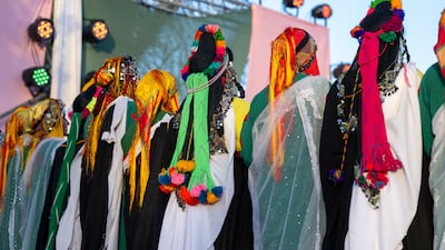 Dancers perform during the opening of the Rose Festival in Kelaat M'Gouna, Morocco. EPA