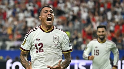 Pedro Porro celebrates scoring Spain's second goal in their 2-0 World Cup semi-final win over France in Dallas. AFP