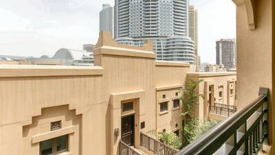 This two-bedroom unit in Tajer Residences, Old Town, in Downtown Dubai, is on the market for Dh150,000. Courtesy LuxuryProperty.com