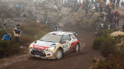 Abu Dhabi Citroen driver Kris Meeke during the final day of Rally Argentina on Sunday. Diego Lima / AFP / May 11, 2014