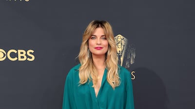 Annie Murphy in Valentino. AFP