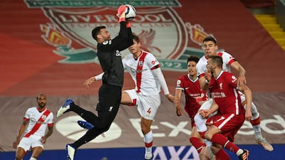 LIVERPOOL RATINGS: Alisson Becker - 8. The Brazilian made a number of important saves, most notably from Adams and Redmond moments before the opening goal. The goalkeeper’s misplaced pass late in the game might have proved costly but he made amends by smothering Adams’ shot. AFP