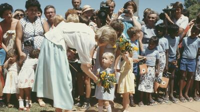 Diana, Princess of Wales visits Tennant Creek in the Northern Territory of Australia, March 1983. Getty Images