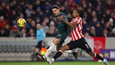 Darwin Nunez 5: Rounded Raya early on and shot on target, but Mee blocked superbly. Often the only Liverpool player in the box against three central defenders. Fine finish just after break, but was offside. Snatched at a shot which dragged well wide on 70, then booked two minutes later. Getty