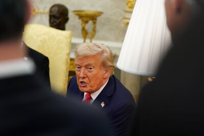 Donald Trump during his meeting with South Korea's President Lee Jae-myung. EPA