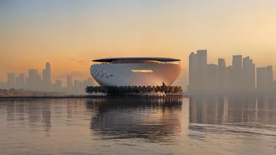 An artist's rendering of Dubai Arts Museum. The structure will 'float' on the waters of Dubai Creek. Photo: @HHShkMohd / X