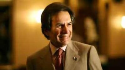 Pakistan's outgoing ambassador to the UAE, at a party in his honour held at the Hilton hotel in Abu Dhabi.