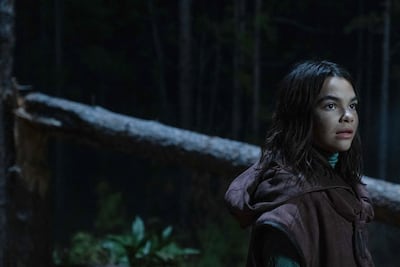 Koa, played by Ariana Greenblatt, is every bit the archetypal doe-eyed, silent companion commonly found in sci-fi. Photo: Sony Pictures