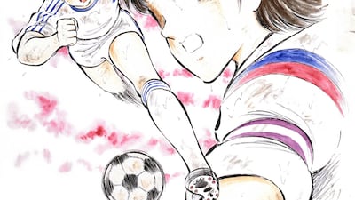 Yoichi Takahashi, Captain Tsubasa, 1981 - 88. All photos in this gallery are works that feature in the Citi exhibition Manga, which opens at the British Museum in London on May 23. Courtesy Yoichi Takahashi/Shueisha
