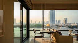 The Riverfront Premier is a 61-square-metre room with a balcony. Photo: Capella Bangkok