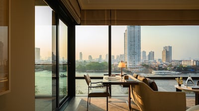 The Riverfront Premier is a 61-square-metre room with a balcony. Photo: Capella Bangkok