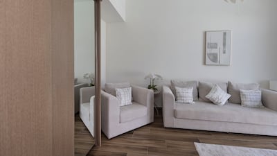 The upstairs living room