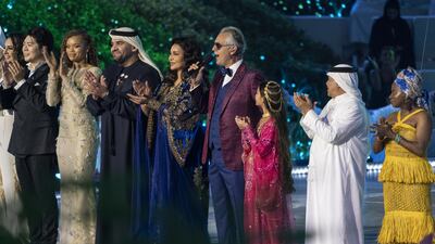 All the performers soaking in the applause at the end of the performances. Photo: Ministry of Presidential Affairs