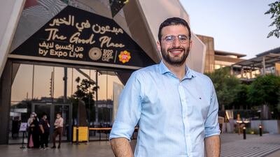 Marc Aoun, co-founder and chief executive of Compost Baladi from Lebanon. The company is among 140 start-ups and social enterprises awarded grants of $100,000 by Expo Live to create sustainable change. Victor Besa / The National