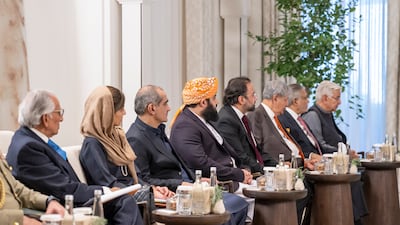 The Pakistani delegation at Al Shati Palace