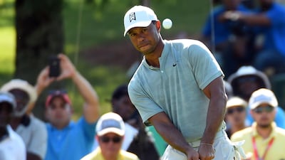 Tiger Woods co-leads the Tour Championship at the halfway stage despite not being pleased with his second round. Reuters