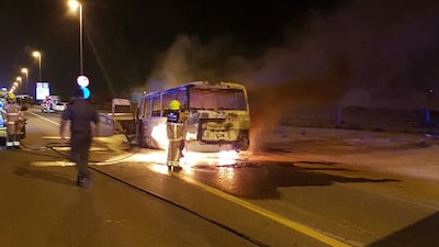 ‘Despite all the awareness campaigns that we continuously launch, especially targeting the labourers, we still see irresponsible people that put themselves and others in danger,’ Brig Saif Al Mazrouei, director of the Department of Traffic, said. Courtesy Dubai Police