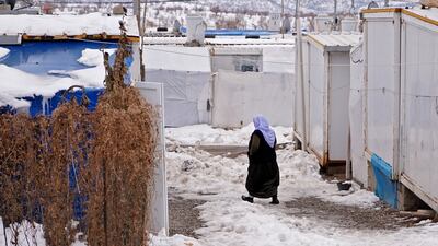 A camp for displaced Yazidi people in Dawudya, north of Duhok in Iraq’s Kurdish region. AFP