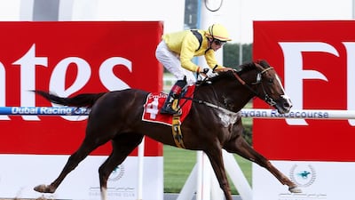 Market Rally ( USA ) number ( 4 ) ridden by Pat Smullen won the 1st horse race 1900m ( Dirt ) at the Meydan Racecourse in Dubai. ( Pawan Singh / The National