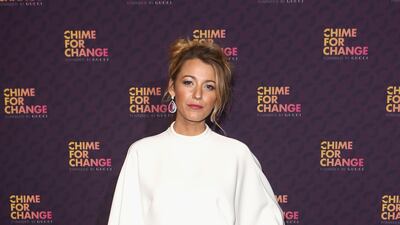 Blake Lively, in Gucci, attends the 'Chime For Change' concert at Twickenham Stadium on June 1, 2013 in London, England. Getty Images