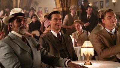 Amitabh Bachchan as Meyer Wolfsheim, Tobey Maguire as Nick Carraway and Leonardo Dicaprio as Jay Gatsby in The Great Gatsby. Courtesy of Warner Bros Pictures