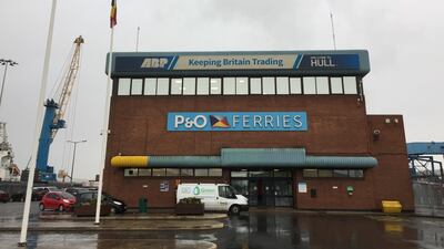 The P&O ferry terminal at Hull Ports. Staff
