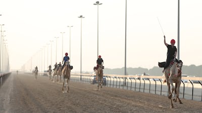 Eight women took part in the race.