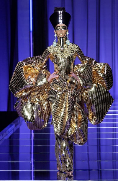 The Dior Haute Couture spring/summer 2004 show by John Galliano was inspired by Ancient Egypt. Photo: Getty Images