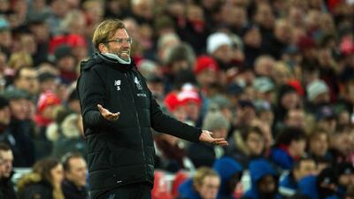 Jurgen Klopp was not happy following the Merseyside derby. Peter Powell / EPA