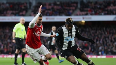 Newcastle's Allan Saint-Maximin on the attack. Reuters