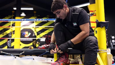 Nahyan Nassar gets ready for training in Al Ain.