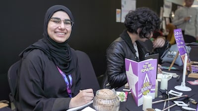 Artist Noora Alawad has a booth at GirlGamer. Victor Besa / The National
