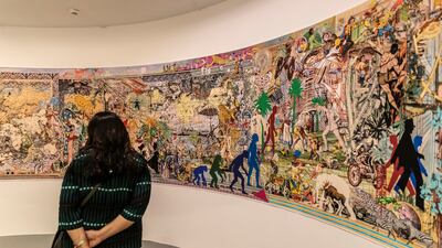 A work by artist Malala Andrialavidrazana, who was born and raised in Madagascar, before relocating to Paris