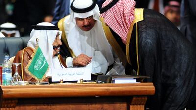 Saudi King, Salman bin Abdulaziz Al Saud, left, attends the opening session of the Arab Leaders summit at Sharm Al Sheikh, Egypt, last week. EPA