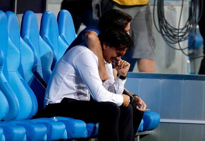 Zlatko Dalic became tearful after Croatia's success against Russia in the World Cup quarter-finals. EPA