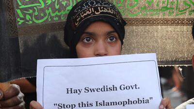 Protests in Sweden and Denmark during which Qurans have been damaged have offended many Muslims. EPA
