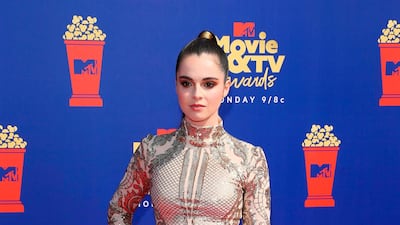 Vanessa Marano arriving at the 2019 MTV Movie & TV Awards. AFP