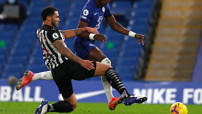 Jamaal Lascelles - 6: Captain returned to starting XI and needed a perfectly timed recovery tackle to deny Abraham shot on goal 15 minutes in, that resulted in the Chelsea man going off injured. But was leaden footed when ball rebounded off his legs to gift Werner Chelsea’s second. EPA