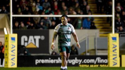 Manu Tuilagi shown during a Premiership match last season with Leicester Tigers. Ross Kinnaird / Getty Images