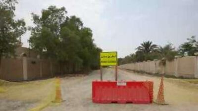 Road works and construction in the residential area of Al Tala´a in Sharjah.