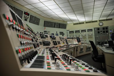 Inside a control room simulator for the Palisades nuclear reactor in Covert Township, Michigan. Holtec