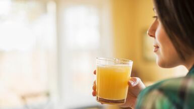 The 'adrenal cocktail' is made by combining orange juice, coconut water, cream of tartar and salt. Getty Images