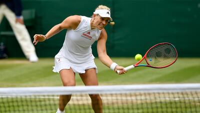 Germany's Angelique Kerber in action during her semi-final defeat against Ashleigh Barty.