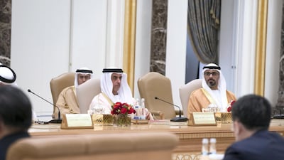 UAE and China in talks at the Presidential Palace in Abu Dhabi. Crown Prince Court - Abu Dhabi