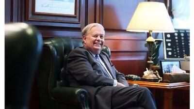 When Michael Tomlin joined National Bank of Abu Dhabi in 1999, the lender employed 125 UAE nationals. Today, on the eve of his departure as chief executive, that number is 1,314. Delores Johson / The National