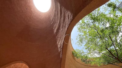 The 9,000-year-old soil called loam comprises silt and clay from riverbeds in Austria and has been used to coat the interiors of the 38 cones.