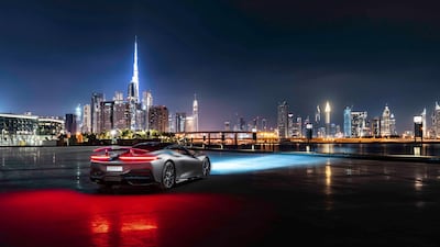 The Battista’s figures of 1,900bhp and 2,300Nm of torque with a zero to 100km/h time of 1.9 seconds and a 350km/h top speed makes it the fastest, most powerful road car ever to come from Italy. Courtesy Automobili Pininfarina