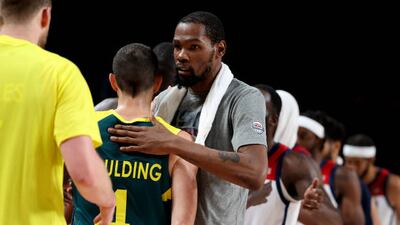 US star Kevin Durant during the men's semi-final against Australia.