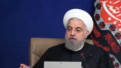 President Hassan Rouhani said the US was "heartless and evil" for failing to lift sanctions on Iran amid the coronavirus pandemic. AFP